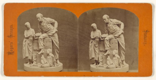Uncle Ned's School; American; about 1870; Albumen silver print