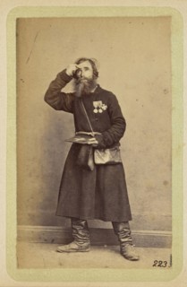 Man posing with medals on his chest; William Carrick, Scottish, 1827 - 1878, Russia; about 1860 - 1870; Albumen silver print