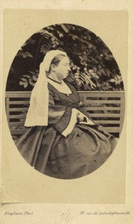 Queen Victoria; Robert Jefferson Bingham, British, 1824 - 1870, Paris, France; about 1862; Albumen silver print