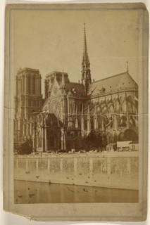 Notre Dame, lateral view; 1870s; Albumen silver print