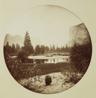 Down the Valley, Yosemite; Carleton Watkins, American, 1829 - 1916, 1878; Albumen silver print
