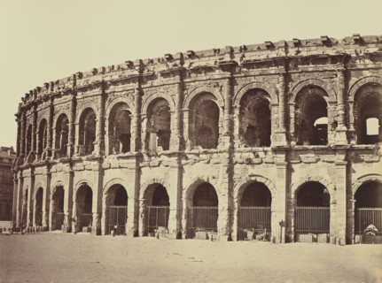 Nimes. Amphithéâtre; Édouard Baldus, French, born Germany, 1813 - 1889, France; about 1861; Albumen silver print