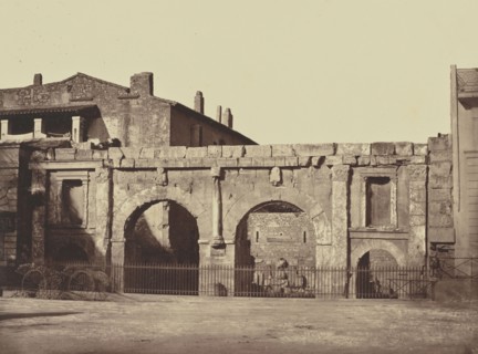 Nimes. Porte d'Auguste; Édouard Baldus, French, born Germany, 1813 - 1889, France; about 1861; Albumen silver print