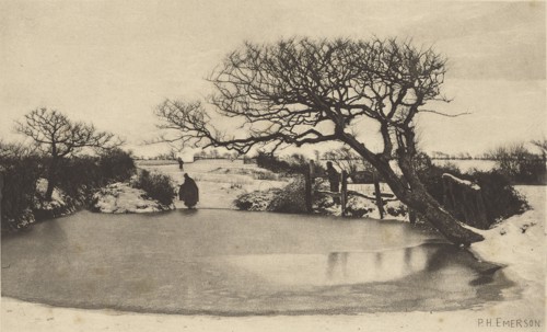 A Winter's Morning; Peter Henry Emerson, British, born Cuba, 1856 - 1936, London, England; 1887; Photogravure; 17.6 x 28.9 cm
