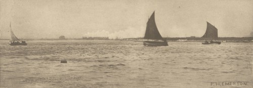 On Breydon Water - Sea-Fog Coming Up; Peter Henry Emerson, British, born Cuba, 1856 - 1936, London, England; 1887; Photogravure