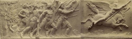 Valkyries Lead the Warriors; Ernst Alpers, German, active Hannover, Germany about 1867, Hanover, Germany; 1867; Albumen silver