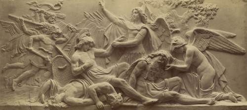Wounded Valkyries on the Battlefield; Ernst Alpers, German, active Hannover, Germany about 1867, Hanover, Germany; 1867