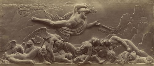 Surtur Hurls Fire; Ernst Alpers, German, active Hannover, Germany about 1867, Hanover, Germany; 1867; Albumen silver print