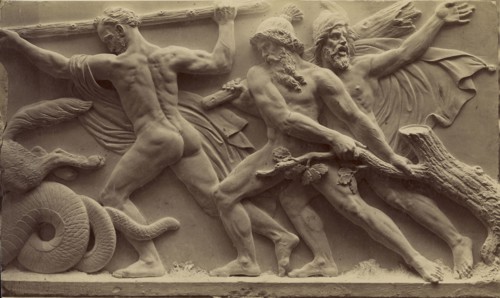 Men and Animals; Ernst Alpers, German, active Hannover, Germany about 1867, Hanover, Germany; 1867; Albumen silver print