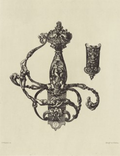 Design for a Sword Hilt by Pierre Woeiriot; Édouard Baldus, French, born Germany, 1813 - 1889, Paris, France; 1866