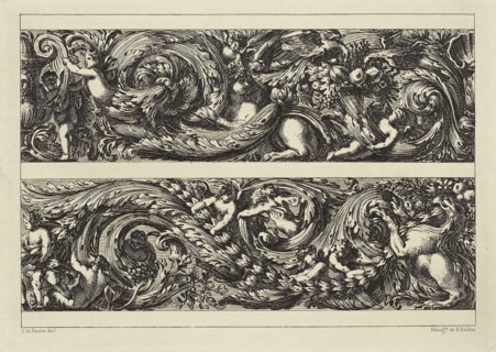 Design by Jean le Pautre; Édouard Baldus, French, born Germany, 1813 - 1889, Paris, France; 1866; Heliogravure; 16.6 x 23.5 cm