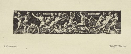 Design by Hans Sebald Beham; Édouard Baldus, French, born Germany, 1813 - 1889, Paris, France; 1866; Heliogravure; 6 x 14 cm