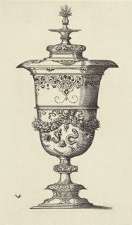 Design for a Vase by Virgil Solis; Édouard Baldus, French, born Germany, 1813 - 1889, Paris, France; 1866; Heliogravure