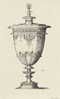 Design for a Vase by Virgil Solis; Édouard Baldus, French, born Germany, 1813 - 1889, Paris, France; 1866; Heliogravure