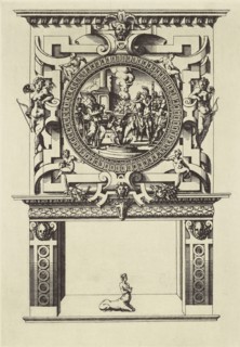 Design for a Fireplace; Édouard Baldus, French, born Germany, 1813 - 1889, Paris, France; 1866; Heliogravure; 27.7 x 19.2 cm
