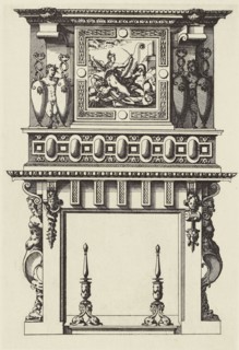 Design for a Fireplace; Édouard Baldus, French, born Germany, 1813 - 1889, Paris, France; 1866; Heliogravure; 26.6 x 18.1 cm