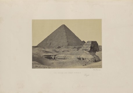 The Sphynx and Great Pyramid, Geezeh; Francis Frith, English, 1822 - 1898, Giza, Egypt; 1857; Albumen silver print