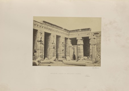 Interior Court of Medinet Haboo, Thebes; Francis Frith, English, 1822 - 1898, Luxor, Luxor Governorate, Egypt; 1857; Albumen