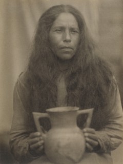 Cherokee Woman, North Carolina; Attributed to Doris Ulmann, American, 1882 - 1934, about 1929; Platinum print; 20.2 x 12.7 cm