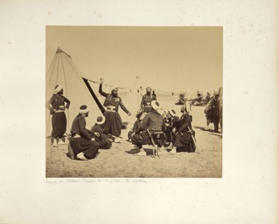 Camp de Châlons: The Zouave storyteller; Gustave Le Gray, French, 1820 - 1884, Chalons, France; 1857; Albumen silver print