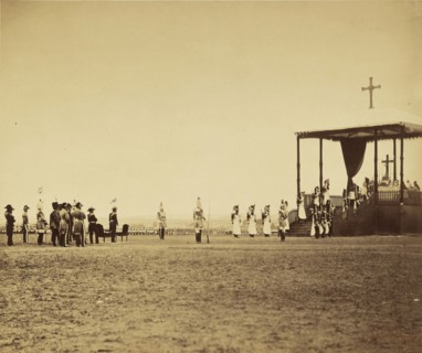 Camp de Châlons: La Messe; Gustave Le Gray, French, 1820 - 1884, Chalons, France; September 20, 1857; Albumen silver print