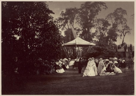 View of the Gardens during the Fête; Camille Silvy, French, 1834 - 1910, England; 1864; Albumen silver print