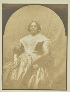 Portrait of seated woman; Hippolyte Bayard, French, 1801 - 1887, about 1840–1849; Salted paper print; 16.2 × 12.1 cm