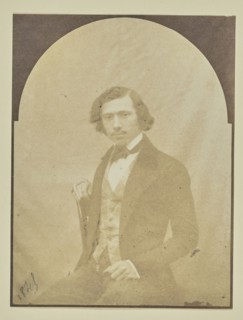 Portrait of a Seated Male; Hippolyte Bayard, French, 1801 - 1887, 1849; Salted paper print; 16.2 x 12.2 cm 6 3,8 x 4 13,16 in