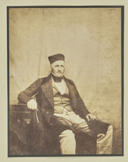 Portrait of a Seated Man; Hippolyte Bayard, French, 1801 - 1887, about 1840 - 1849; Salted paper print; 16.2 x 12.3 cm