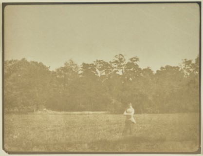 Landscape with Trees, Field, and Single Figure; Attributed to M.H. Nevil Story-Maskelyne, British, 1823 - 1911, England