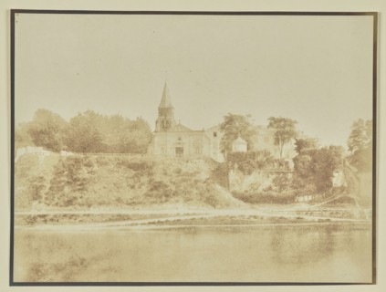 Church and Chateau of Saint-Ouen; Hippolyte Bayard, French, 1801 - 1887, Paris, France; 1845; Salted paper print