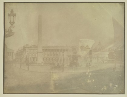 Place de la Concorde; Hippolyte Bayard, French, 1801 - 1887, Paris, France, Europe; 1843; Salted paper print; 17.5 x 22.9 cm