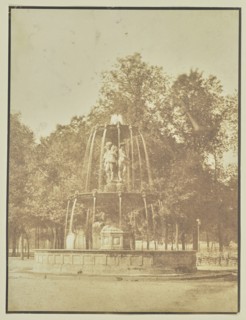 Fountain Near Cirque National, Paris; Hippolyte Bayard, French, 1801 - 1887, Paris, France; about 1847; Salted paper print