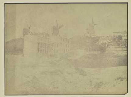 Windmills of Montmartre; Hippolyte Bayard, French, 1801 - 1887, Paris, France, Europe; about 1842; Salted paper print