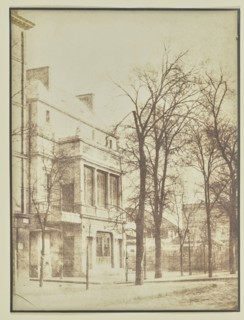 Street lined with bare trees; Hippolyte Bayard, French, 1801 - 1887, about 1840 - 1849; Salted paper print; 23.3 x 17.5 cm