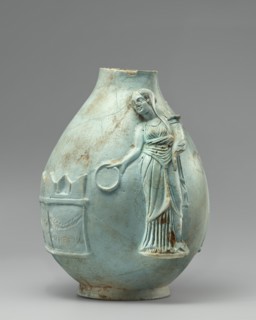 Queen's Vase with Berenike II; Egypt; 243 - 222 B.C; Faience; 22.2 × 14 cm 8 3,4 × 5 1,2 in