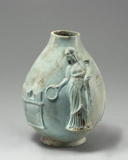 Queen's Vase with Berenike II; Egypt; 243 - 222 B.C; Faience; 22.2 × 14 cm 8 3,4 × 5 1,2 in