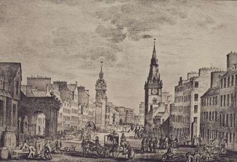 Trongate in the Olden Time; Thomas Annan, Scottish,1829 - 1887, Glasgow, Scotland; 1868 - 1877; Carbon print; 17 × 24.9 cm