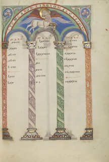 Canon Table Page; Helmarshausen, Germany; about 1120 - 1140; Tempera colors, gold, and silver on parchment; Leaf: 22.9 x 16.5 cm