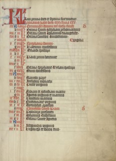 Calendar Page; Vienna, Austria; about 1420 - 1430; Tempera colors, gold leaf, and ink on parchment; Leaf: 41.9 x 31 cm