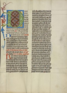 Decorated Initial D; Master Michael, Austrian, active about 1420 until the mid-15th century, Vienna, Austria; about 1420 - 1430