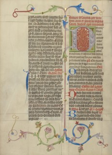 Decorated Initial D; Master Michael, Austrian, active about 1420 until the mid-15th century, Vienna, Austria; about 1420 - 1430