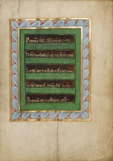 Decorated Incipit Page; about 1025 - 1050; Tempera colors and gold on parchment; Ms. Ludwig V 2, fol. 21