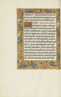 Decorated Text Page; Ghent, Belgium; about 1510 - 1520; Tempera colors, gold, and ink on parchment; Leaf: 23.2 x 16.7 cm