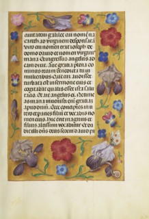 Decorated Text Page; Ghent, Belgium; about 1510 - 1520; Tempera colors, gold, and ink on parchment; Leaf: 23.2 x 16.7 cm