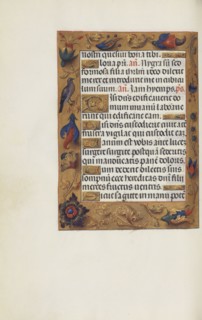 Decorated Text Page; Bruges, Belgium; about 1510 - 1520; Tempera colors, gold, and ink on parchment; Leaf: 23.2 × 16.7 cm