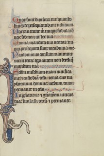 Initial I; Bute Master, Franco-Flemish, active about 1260 - 1290, Northeastern, illuminated, France; illumination about 1270