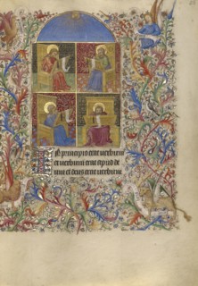 The Four Evangelists; Spitz Master, French, active about 1415 - 1425, Paris, France; about 1420; Tempera colors, gold, and ink