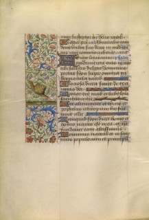 Decorated Text Page; Tours, France; about 1480 - 1485; Tempera colors, gold, and ink on parchment; Leaf: 16.4 x 11.6 cm