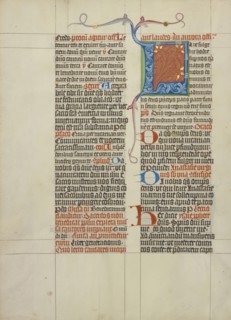 Decorated Initial L; Master Michael, Austrian, active about 1420 until the mid-15th century, Vienna, Austria; about 1420 - 1430